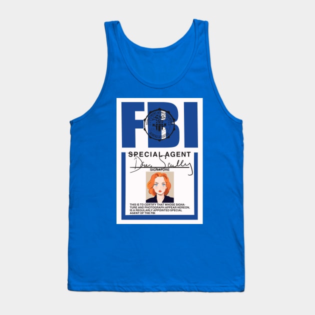 Fbi badge of Dana Scully Tank Top by Mimie20